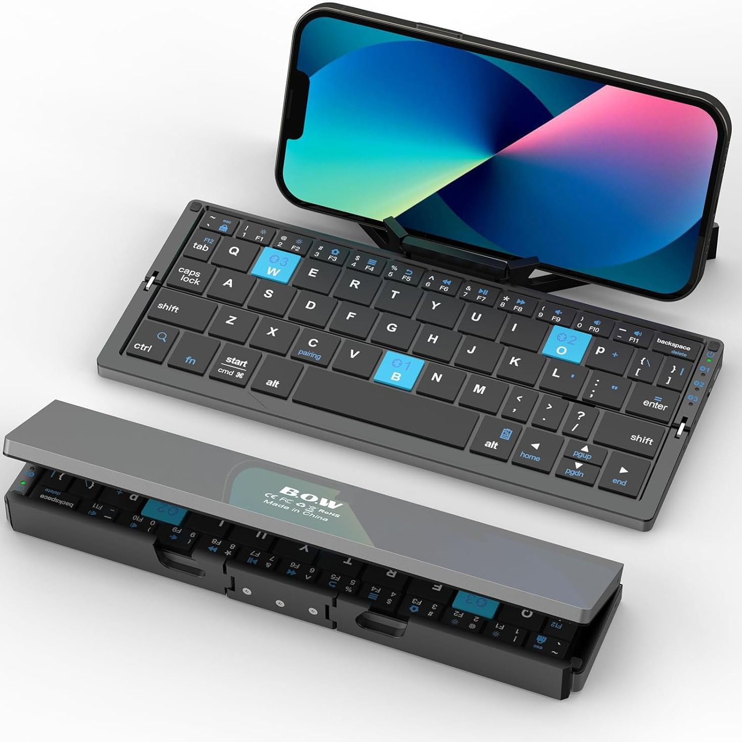 B.O.WКлавиатурабеспроводнаяDKEYBOARD,Английскаяраскладка,черный