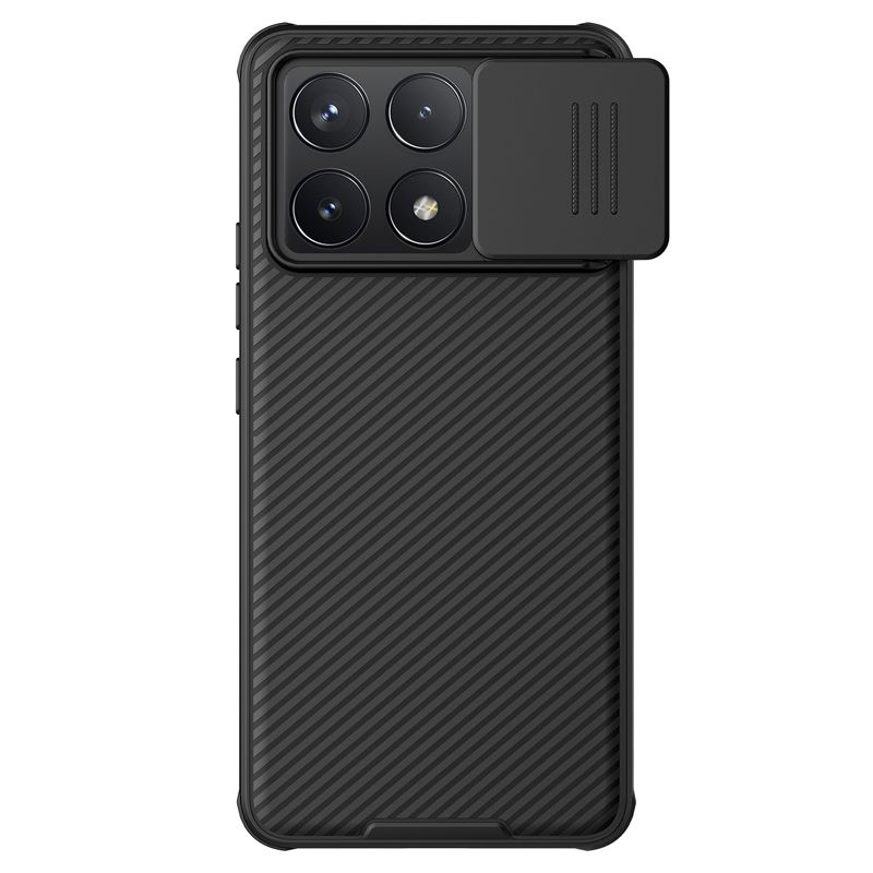 ЧехолдляXiaomiPocoF6ProNillkinCamShieldProCase,сзащитойкамеры,черный