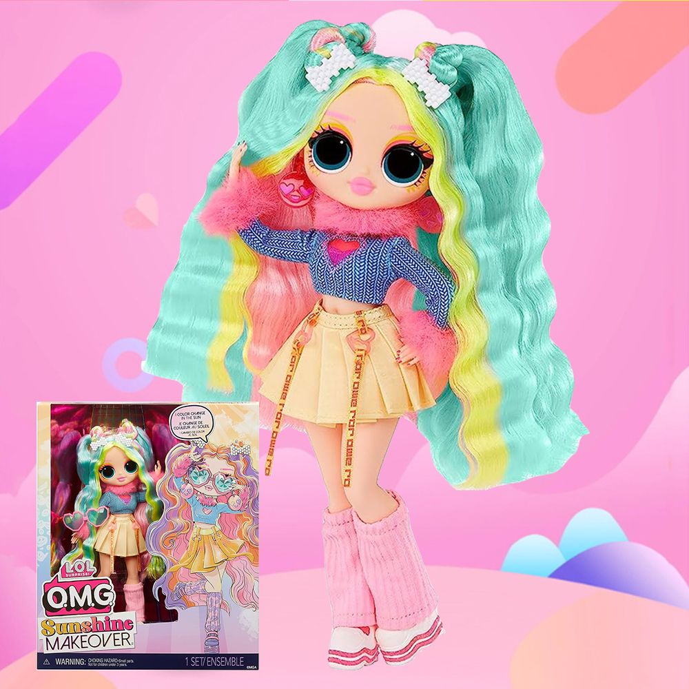 Кукла ЛОЛ Сюрприз OMG Sunshine Makeover BUBBLEGUM DJ которая будет менять цвет Color Change Fashion Doll L.O.L. SURPRISE!