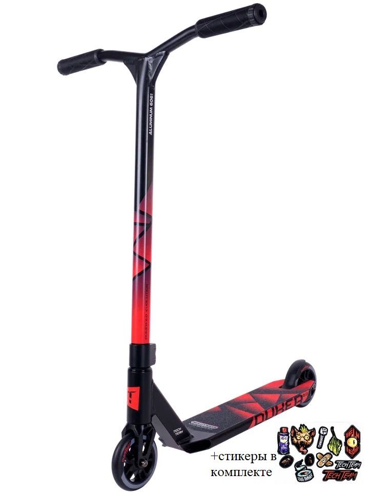 Трюковой самокат TechTeam Duker 2.0 (2024), black-red