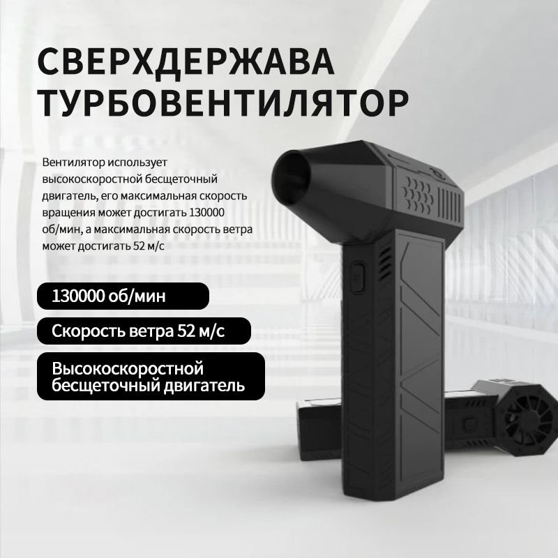 Мини-вентилятор Turbo Violent 130000 об мин X3в литом корпусе Turbo Jet Fan