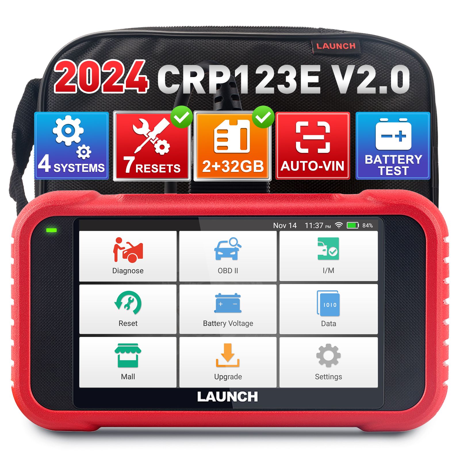 Автосканер Launch X431 CRP123E V2.0 OBD2 Scan Tool ABS SRS Engine на  автомобильном диагностическом сканере - купить по выгодной цене в  интернет-магазине OZON (1247873380)