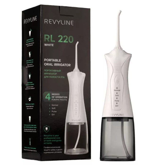 Ирригатор электрический бытовой Revyline RL 220 White портативный, белый