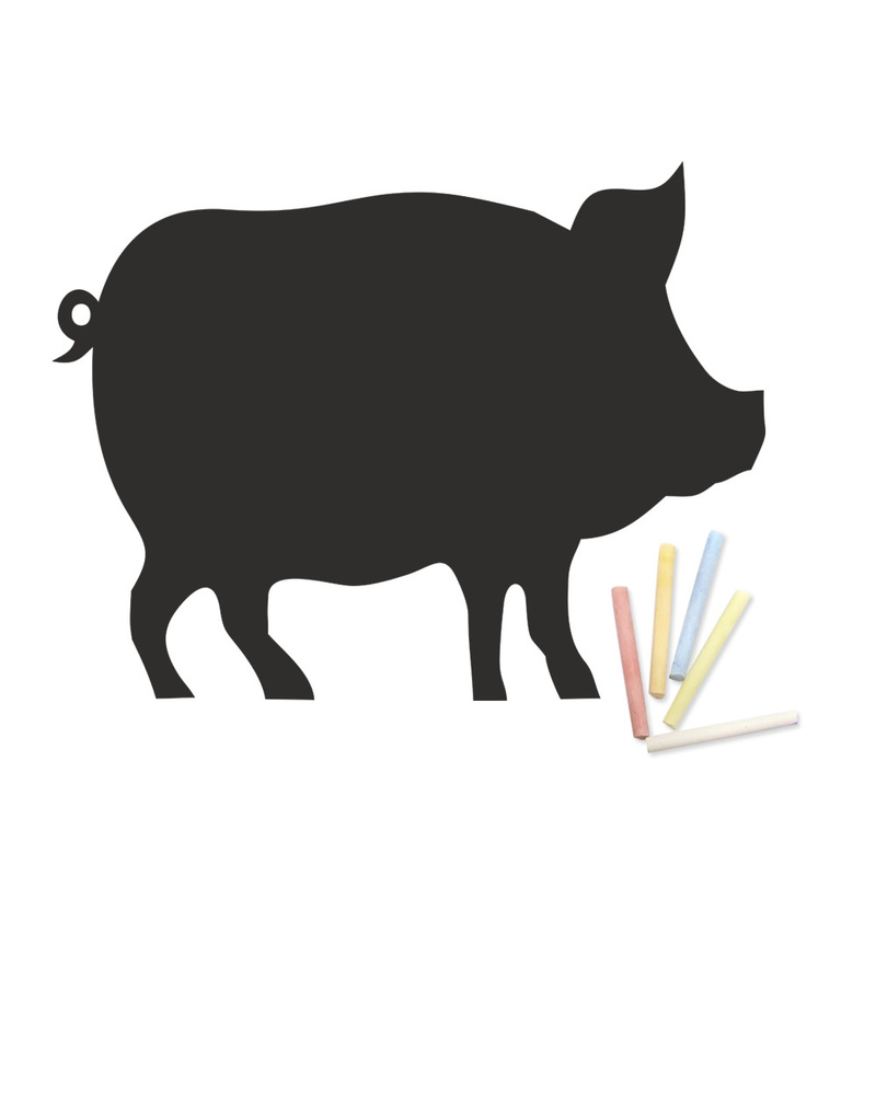 Магнитная меловая доска Doski4you "Свинка №1" для рисования на холодильник + мел /детская грифельная #1