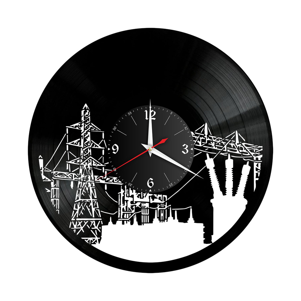 Настенные часы Электроэнергия из винила, #1 - купить по низкой цене в ...