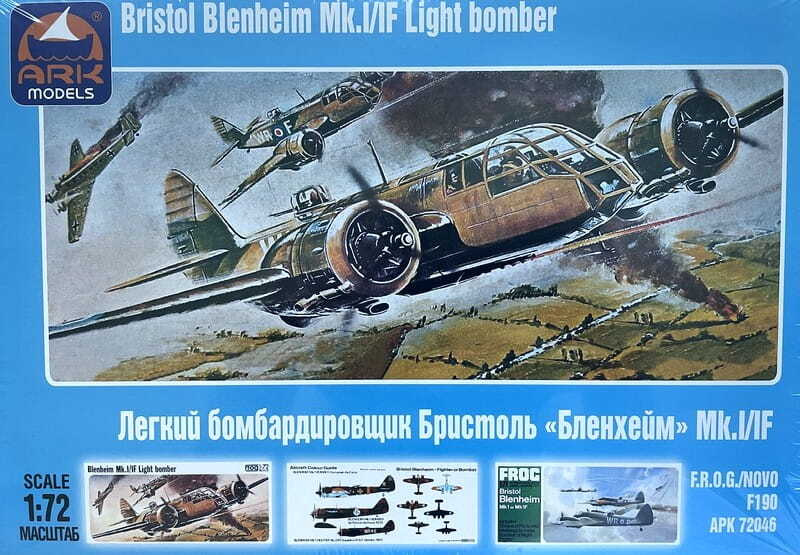 ARK Models Легкий бомбардировщик Бристоль Бленхейм Mk I/F, Сборная модель, 1/72  #1