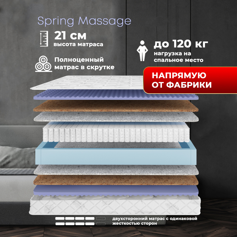 Dreamtec Матрас Spring Massage, Независимые пружины, 160х200 см #1