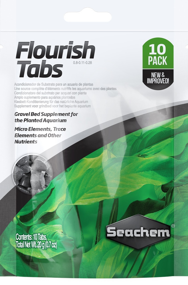 Таблетки для растений Seachem Flourish Tabs, 10шт., 6шт. на 45л. #1