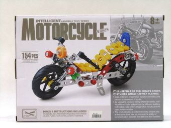 Конструктор металлический "Мотоцикл", 154 детали. #1