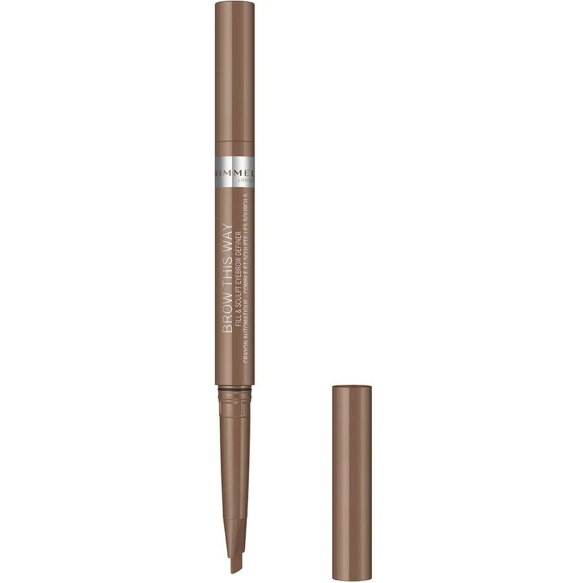 Rimmel Автоматический карандаш для бровей Brow This Way Fill and Sculpt 002 Medium Brown  #1