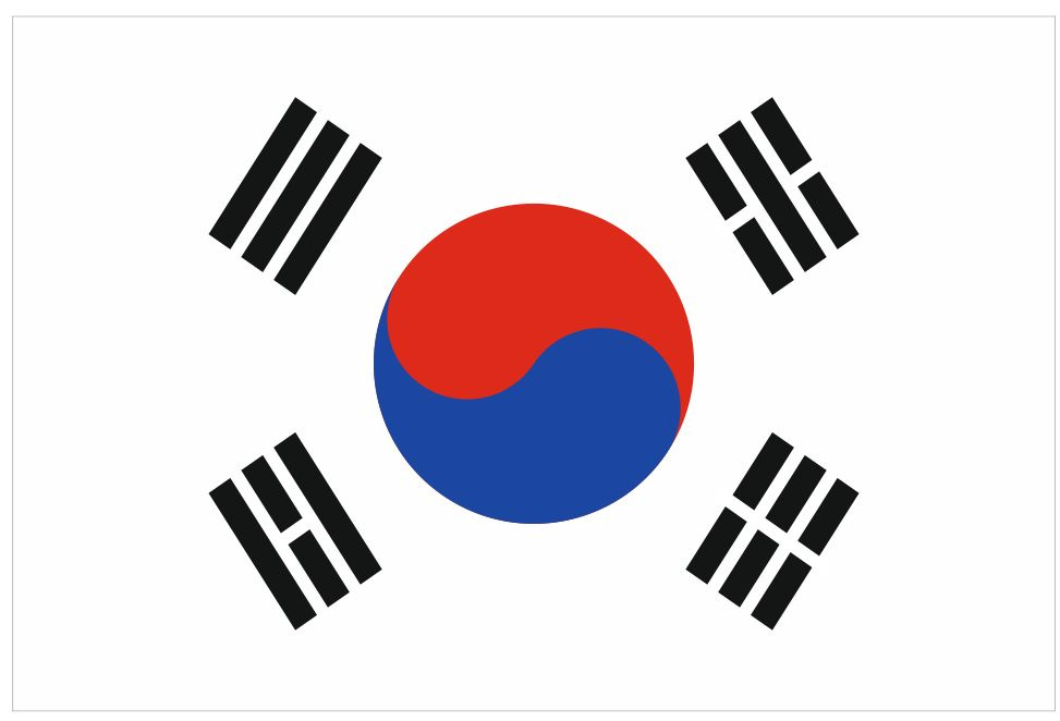 Флаг Республики Корея 80х120 см с люверсами #1