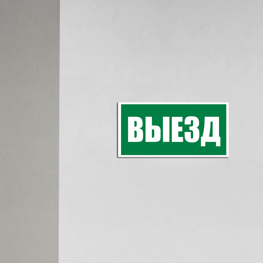 Табличка E49 "Выезд" 150x300 мм #1