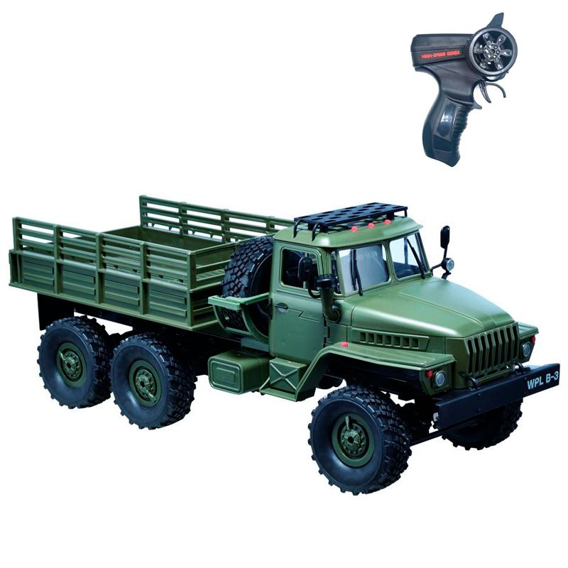 Радиоуправляемая машина WPL Советский военный грузовик Урал без кузова 1:16 4WD 2.4G - WPLB-36-7  #1