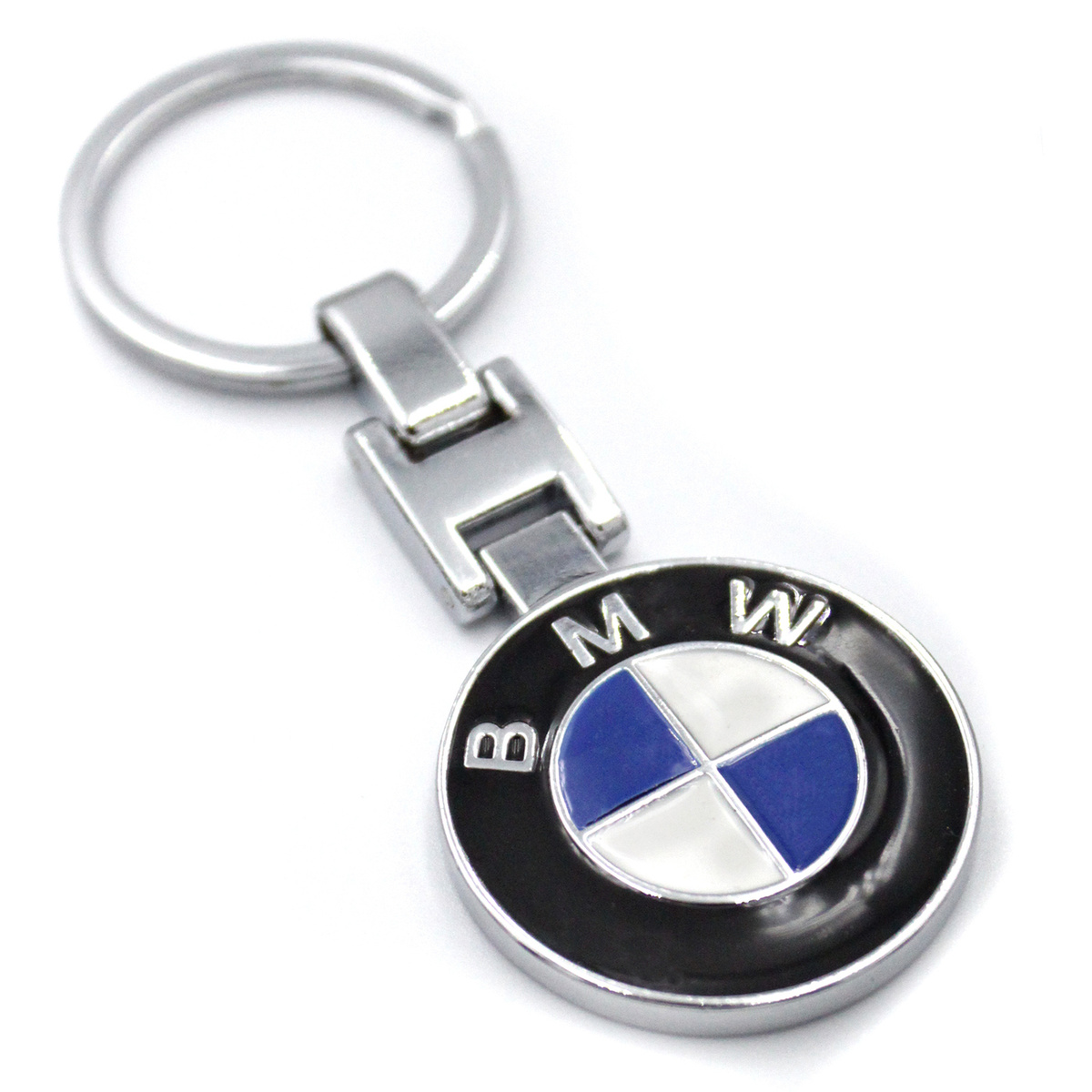 Брелок металлический "BMW" хром с позолотой