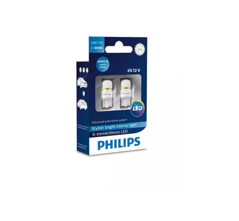 Лампы светодиодные для подсветки салона автомобиля Philips W5W 12V-LED ...