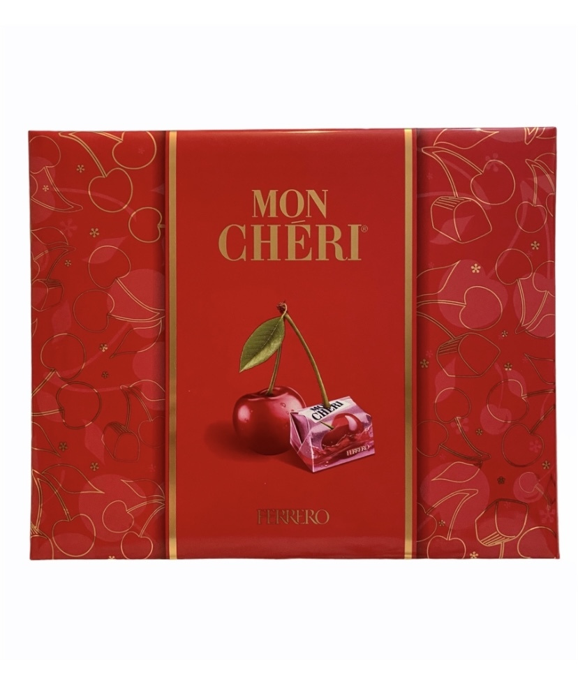 Конфеты FERRERO Mon Cheri из темного шоколада с цельной вишней и ...