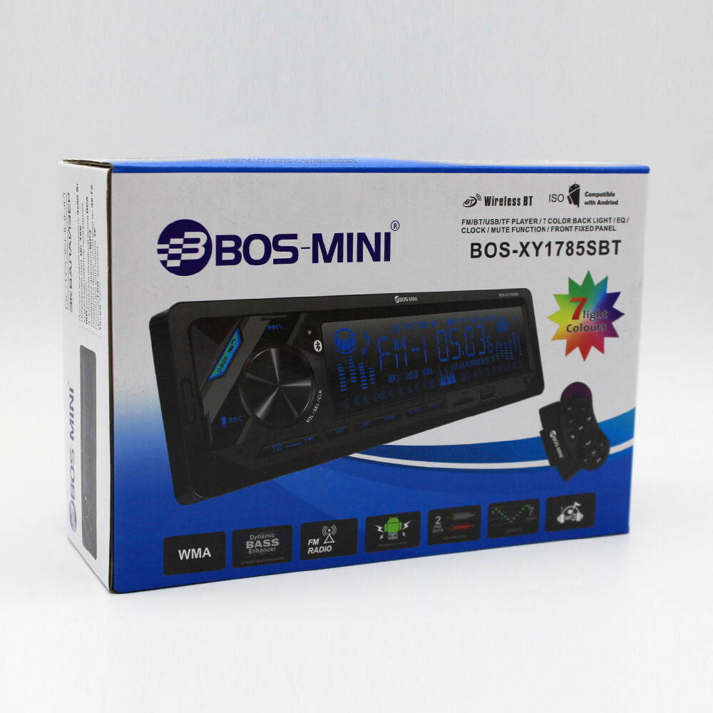 Автомагнитола BOS-MINI 1785SBT(bluetooth, aux, usb)1 DIN - купить в ...