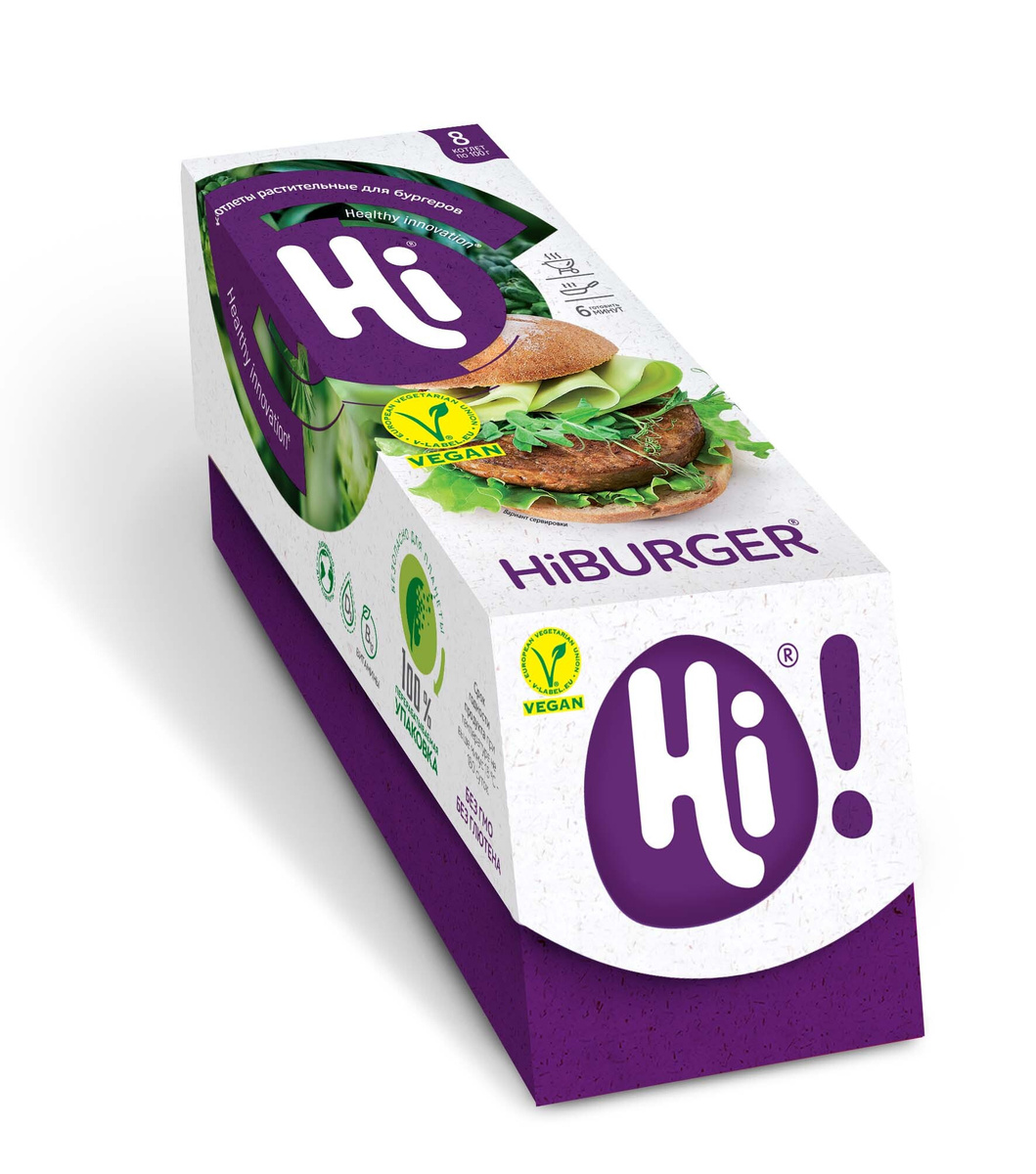 Котлеты растительные Hiburger для бургера Hi, 800 г
 #1