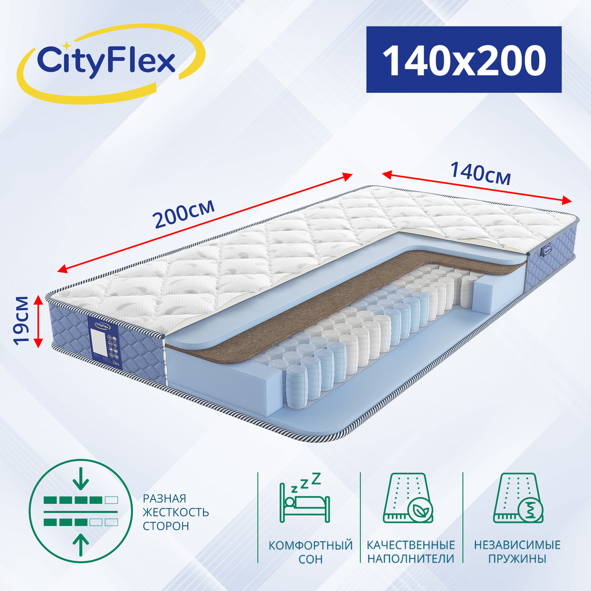 Матрас cityflex cf spring r2