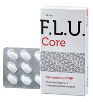 Bio8 Противопростудное, противовирусное, антибактериальное средство "Флюкор" при простуде, гриппе и ОРВИ, 1 упаковка, 14 таблеток. Спонсорские товары