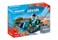 Конструктор Playmobil Подарочный набор с гонщиком картинга 70292. Спонсорские товары