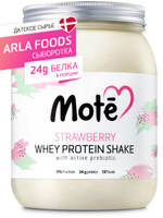 Mote / Whey Protein / Сывороточный протеин / Протеин для похудения / Белковый коктейль / Для девушек / Клубника. Спонсорские товары