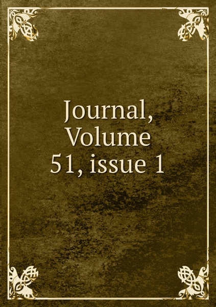 Journal volume issue