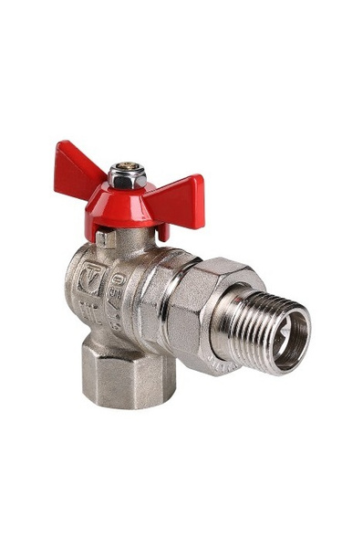 Valtec Кран шаровой Base угловой с полусгоном, 1/2" внутренний-наружный ...