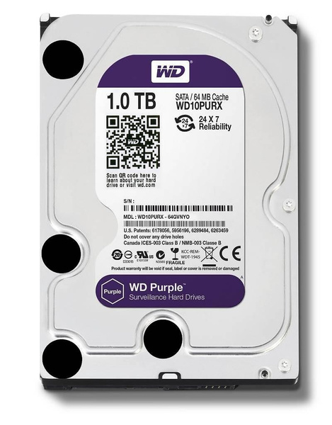 1 ТБ Внутренний жесткий диск WD Purple (WD10PURZ) HDD 1 ТБ Внутренний ...