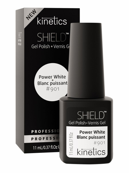 Kinetics, Гель-лак для ногтей Shield Power White тон 901, экстрабелый ...