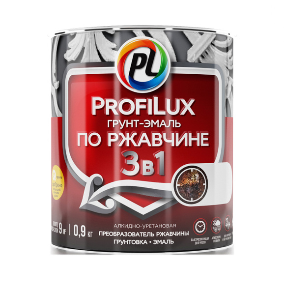 Эмаль Profilux 3в1 полуматовая, Полуматовое покрытие, белый - купить в ...