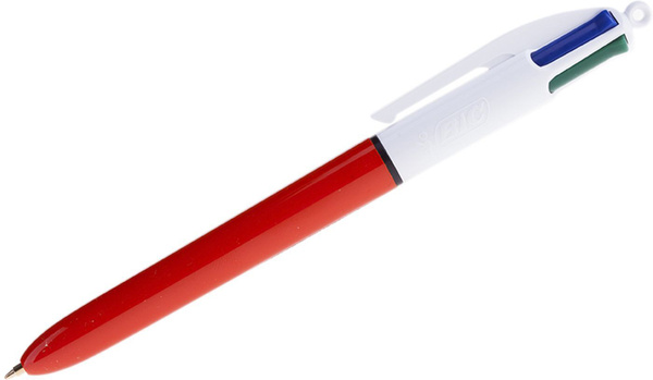 Ручка шариковая автоматическая Bic 4Colors, классические цвета, 4цвета ...