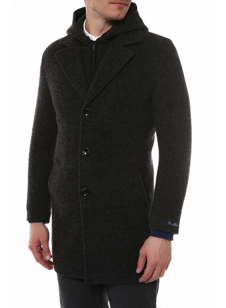 Пальто Caravan Wool, Зима, размер 56-176, цвет серый, Шерсть, Полиамид ...