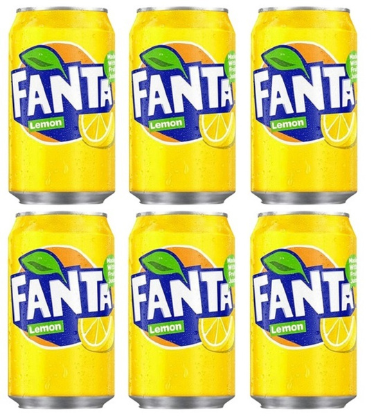 Газированный напиток Fanta Lemon / Лимонад Фанта со вкусом Лимон 330 мл ...
