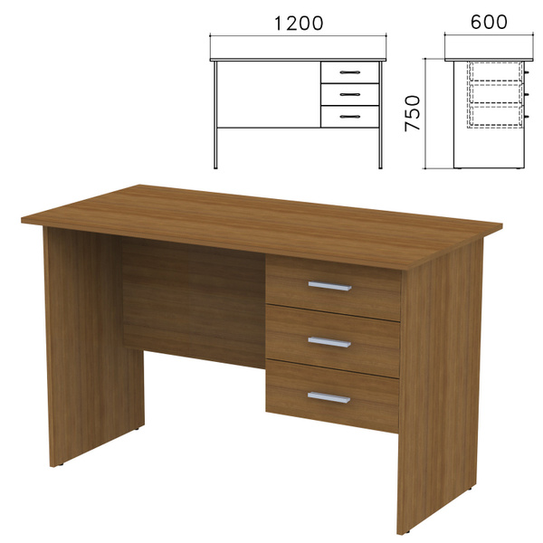 Стол письменный 1200х600х750