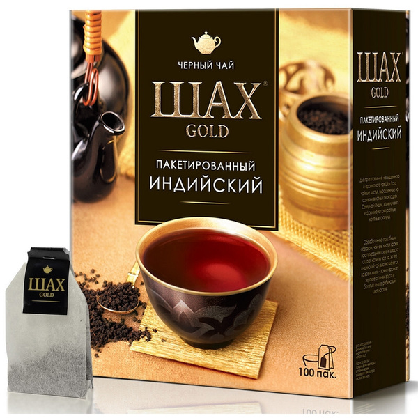 Чай Шах Голд черный, 100пак/уп купить на OZON по низкой цене (2033131040)