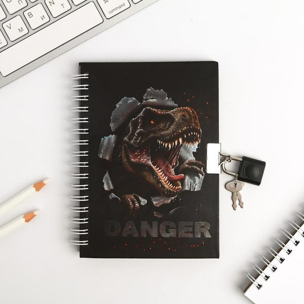 Блокнот на замочке А6, 50 л Danger - купить с доставкой по выгодным ...
