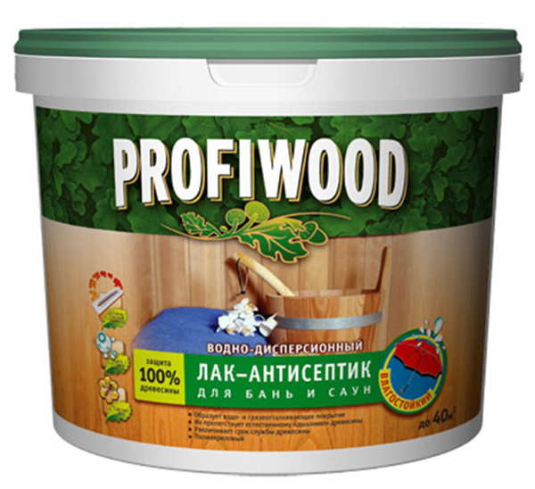 Лак строительный Profiwood, основа Водно-дисперсионная, работы ...