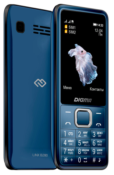 Мобильный телефон Digma LINX B280, темно-синий - купить по выгодной ...
