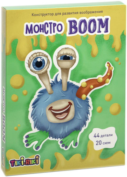 Деревянный конструктор-пазл KoroBoom "МонстроBOOM" с набором карточек ...