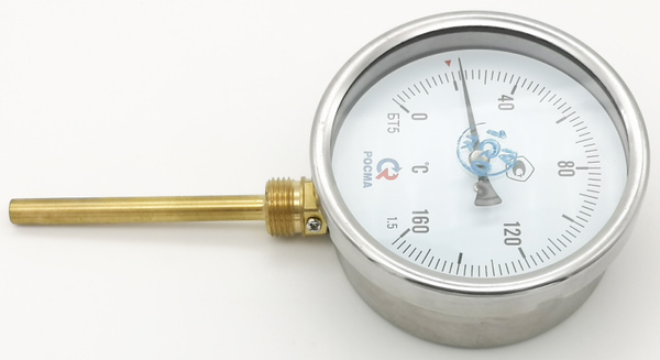 Термометр биметаллический БТ-52.211 (0+160) 100мм, G1/2, 1.5 ...