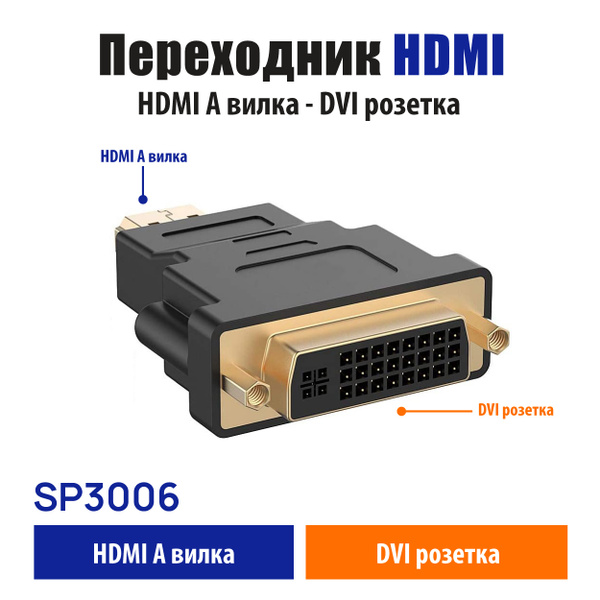 Кабель HDMI Belsis DVIHDMIBW1762,SP3006,07._HDMI_DVI-I (SingleLink)_DVI ...