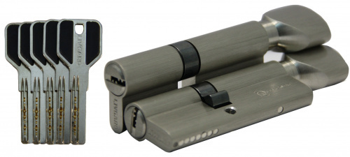 Цилиндровый механизм LIVGARD CW85 (50/35) перфоключ-вертушка SN Матовый ...
