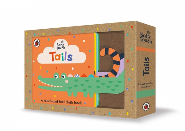 Auby Tactile Tails Set 3 Libri Tattili Stoffa Neonato - Code 3D Con Attività, Gioco Sensoriale Montessori 0-12 Mesi