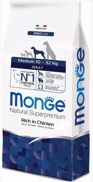 Сухой корм Monge Dog Medium Adult для взрослых собак средних пород с ...