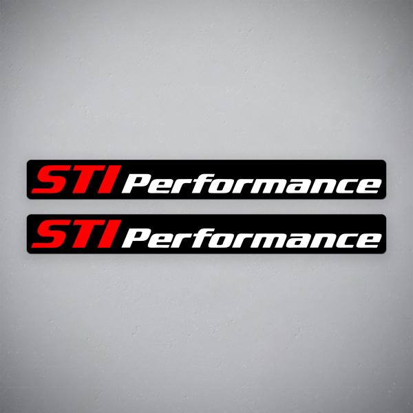 Наклейка на авто "STI Performance - Производительность" размер 24x2 см ...