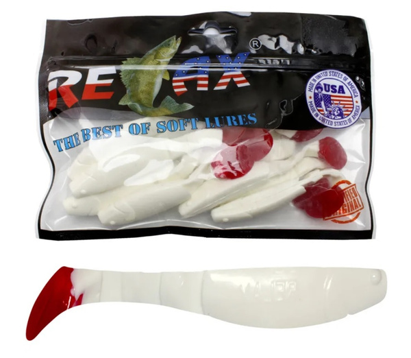 Мягкая силиконовая приманка риппер RELAX KOPYTO TAIL 4 10,0cm, цвет 001 ...