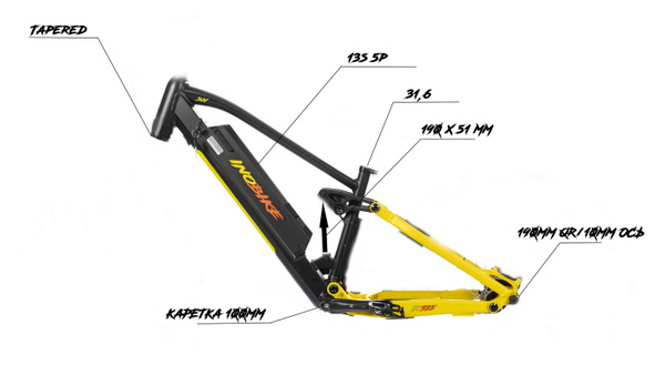 InoBike Рама для велосипеда, размер рамы: 18(дюймы) - купить с ...