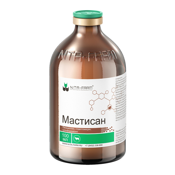 Мастисан для лечения мастита у коров, (20доз) 100мл - купить с ...