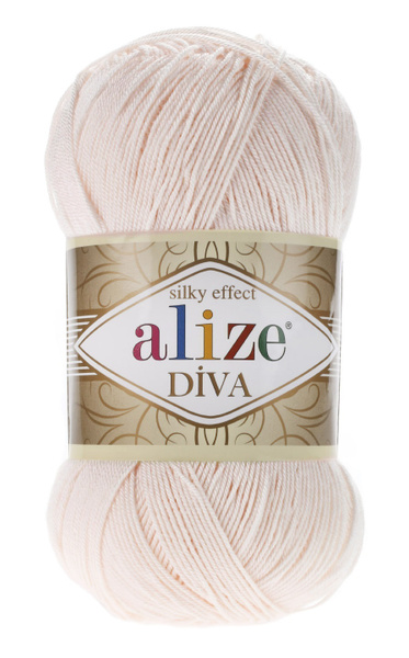 Пряжа Diva, Ализе Дива, состав: 100% микрофибра, метраж : 100 гр. 350 м ...